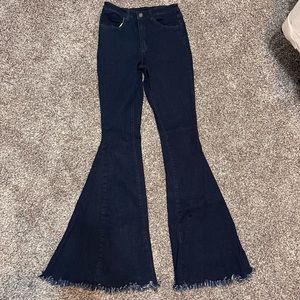 NWOT Altar’d State Dark Wash Flare Jeans, size small (but fits like a 2)